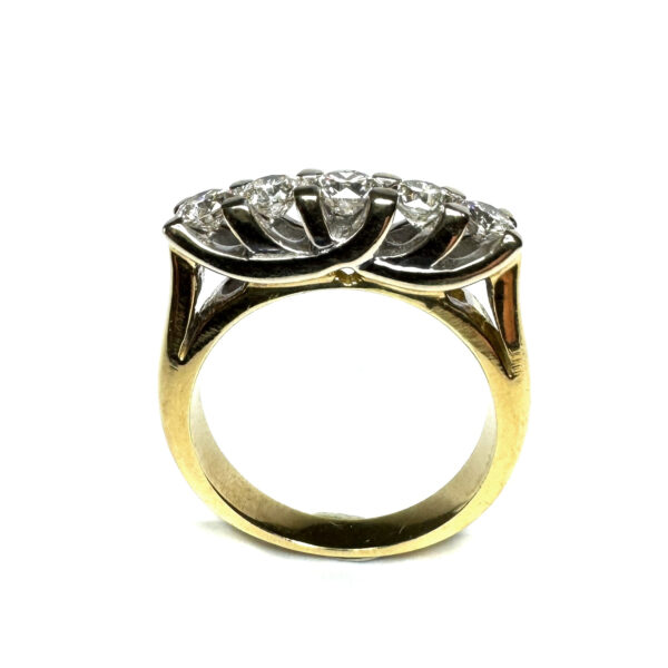 Second Hand 18ct Yellow Gold 5 Stone Diamond Ring