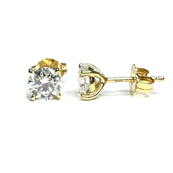 18ct Yellow Gold Lab Grown Diamond Earrings