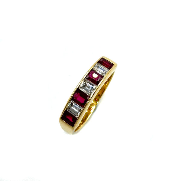 Second Hand 18ct Yellow Gold Ruby & Diamond Ring