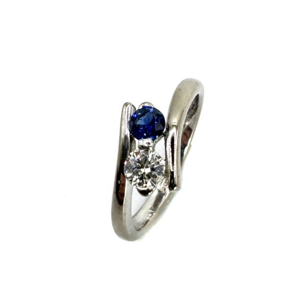 Second Hand 18ct White Gold Sapphire & Diamond Ring