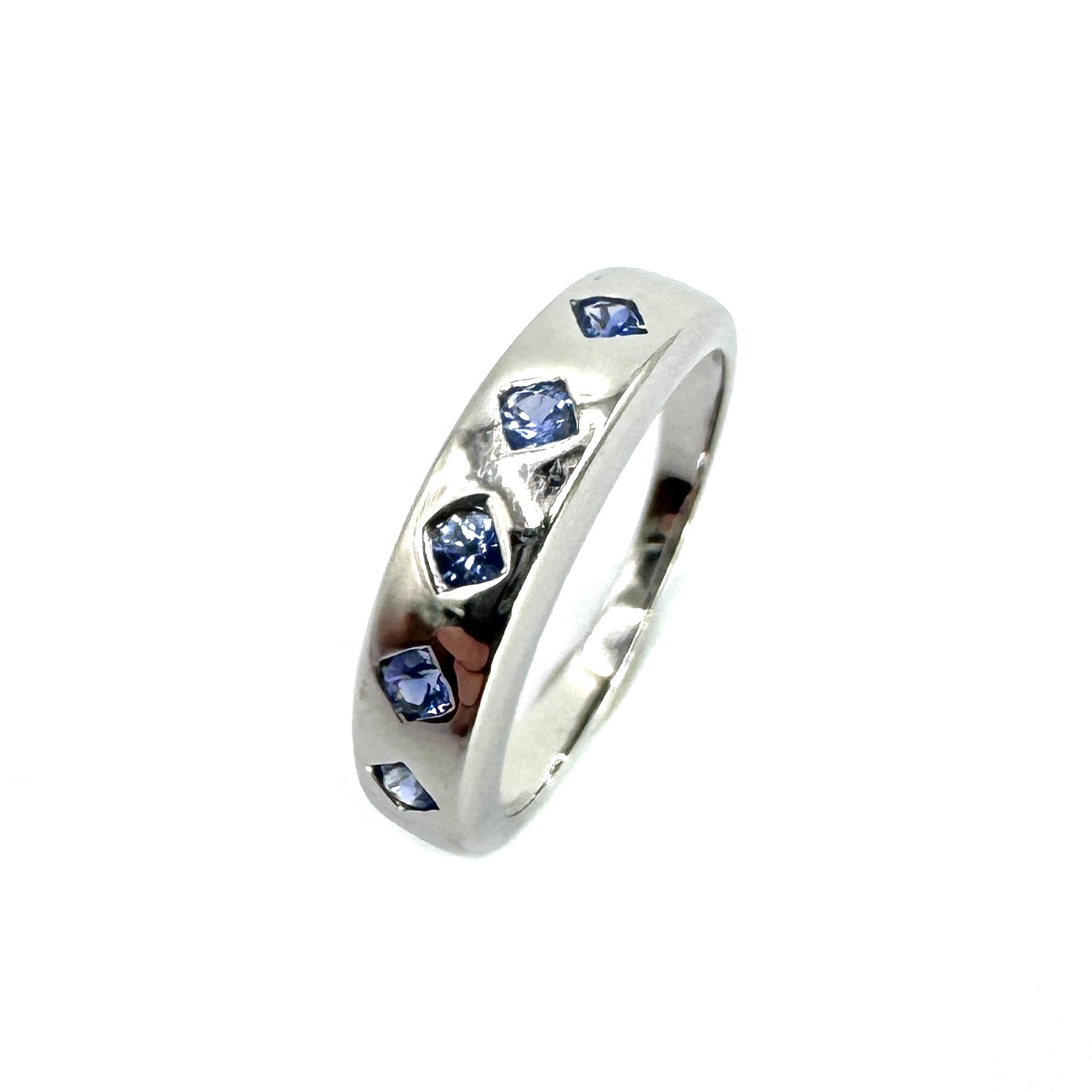 Second Hand 9ct White Gold Sapphire & Diamond Ring