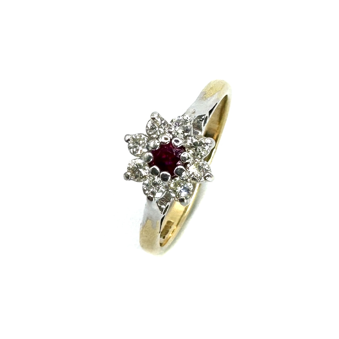 Second Hand 9ct Yellow Gold Ruby & Diamond Ring