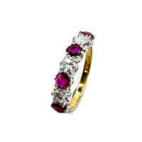 Second Hand 18ct Yellow Gold Ruby & Diamond Ring