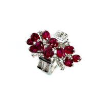 Second Hand 18ct White Gold Ruby & Diamond Ring