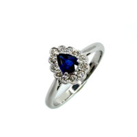 Second Hand 18ct White Gold Sapphire & Diamond Ring