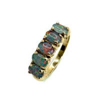 Second Hand 9ct Yellow Gold Opal Triplet Ring