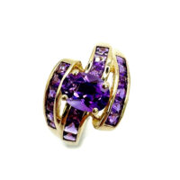 Second Hand 9ct Yellow Gold Amethyst Ring
