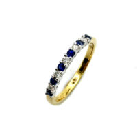 Second Hand 18ct Yellow Gold Sapphire & Diamond Ring