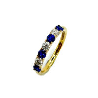18ct Yellow Gold Sapphire & Diamond Ring