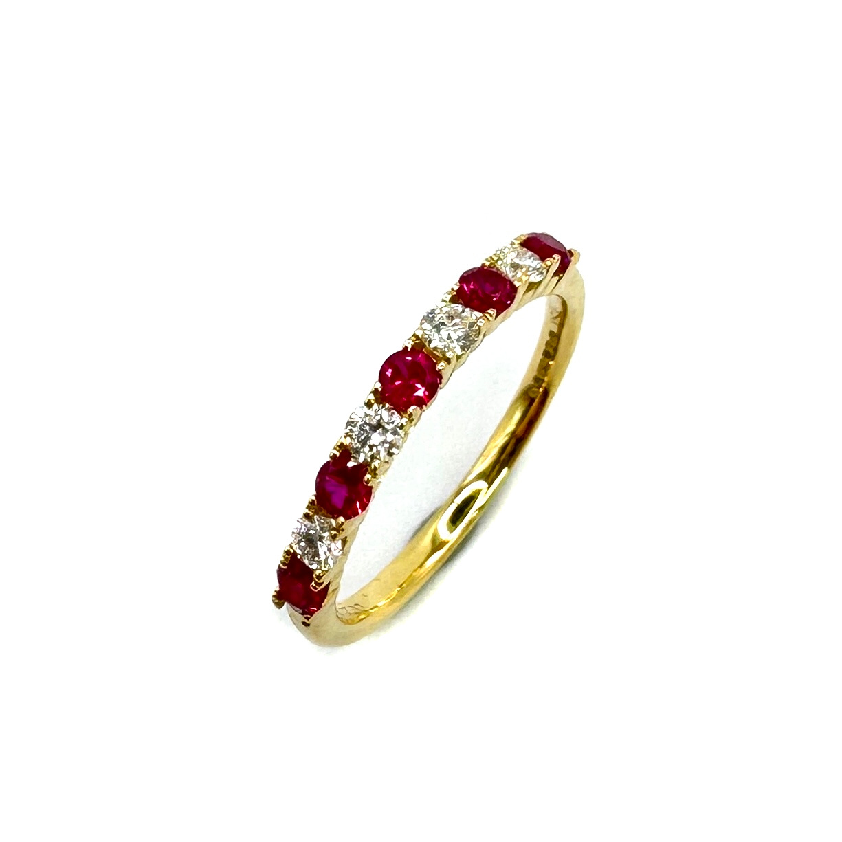 18ct Yellow Gold Ruby & Diamond Ring