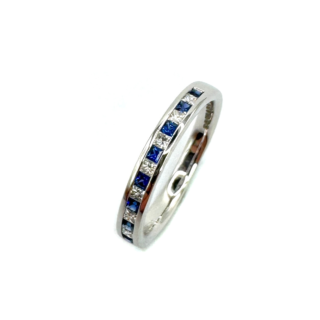 Platinum Sapphire & Diamond Ring