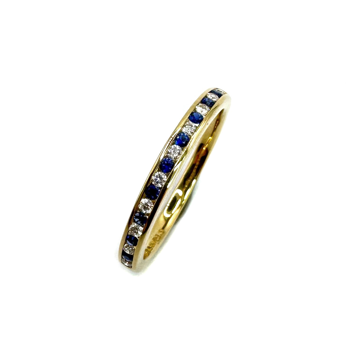 18ct Yellow Gold Sapphire & Diamond Ring
