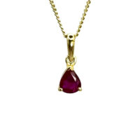 Second Hand 18ct Yellow Gold Ruby Pendant