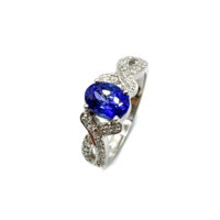 Second Hand 14ct White Gold Tanzanite & Diamond