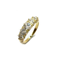 Second Hand 18ct Yellow Gold Diamond 5 Stone Ring