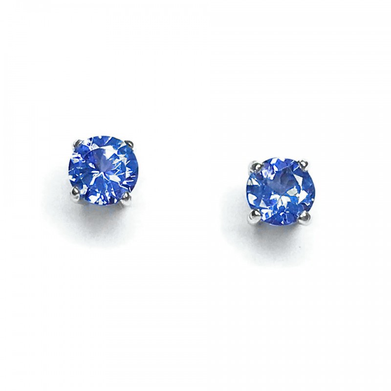 9ct White Gold Tanzanite Earrings