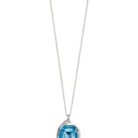 Silver Swarovski Ribbon Pendant