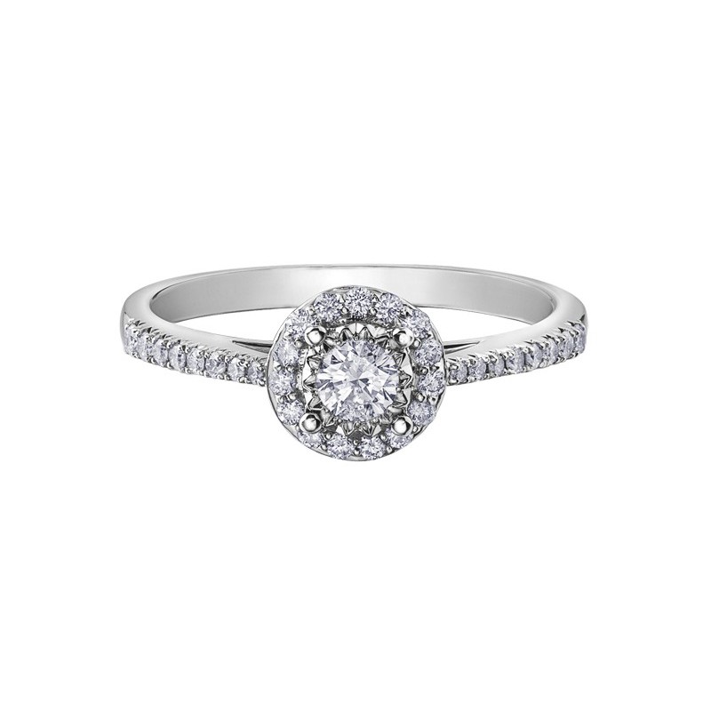 9ct White Gold Diamond Ring