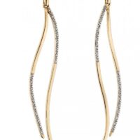 9ct Yellow Gold Diamond Earrings