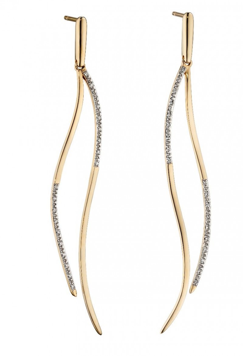 9ct Yellow Gold Diamond Earrings