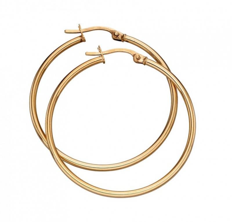 9ct Yellow Gold Hinged Hoop Earrings